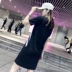 Mùa hè 2019 mới của phụ nữ phiên bản Hàn Quốc của áo dài mỏng giản dị giản dị nữ váy đen thẳng váy - váy đầm