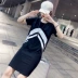 Mùa hè 2019 mới của phụ nữ phiên bản Hàn Quốc của áo dài mỏng giản dị giản dị nữ váy đen thẳng váy - váy đầm váy đẹp 2021 váy đầm