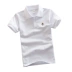 Quần áo trẻ em mùa hè cho bé trai và bé gái Áo phông ngắn tay màu trắng, áo sơ mi trắng POLO cotton trẻ em đồng phục trẻ em nửa tay - Đồng phục trường học / tùy chỉnh thực hiện
