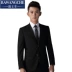 Overlord xe màu đen đơn nút phù hợp với bộ đồ nam phù hợp với Hàn Quốc Slim đồng phục chuyên nghiệp - Suit phù hợp Suit phù hợp