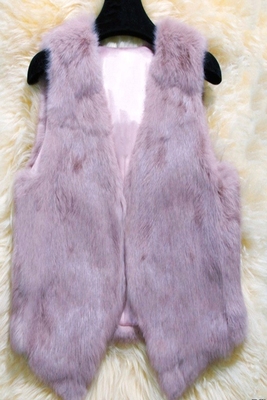 2018 mùa xuân, mùa hè, mùa thu và mùa đông lông thỏ mới lông đặc biệt sửa chữa vest ngắn vest trong phiên bản Hàn Quốc dài của vest Châu Âu và Mỹ Faux Fur