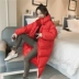Bông của phụ nữ phần dài trên đầu gối dày xuống quần áo cotton Harajuku phong cách bánh mì Hàn Quốc phiên bản của bông áo khoác mùa đông áo khoác ... áo măng tô nữ Bông