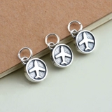 Аксессуар с аксессуарами ручной работы с бусинами, двусторонний самолет, подвеска, браслет, «сделай сам», серебро 925 пробы