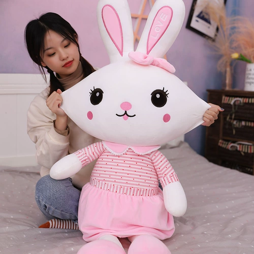 Плюшевая игрушка, кролик, детская подушка, милая тряпичная кукла, белый кролик, подарок на день рождения