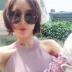 Kính râm retro cá tính Hàn Quốc nữ mặt tròn mặt lớn kính râm màu đỏ 2018 phiên bản mới của Hàn Quốc kính hoang dã kính đồ chơi Kính râm