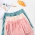 Mùa hè mới cô gái pyjama quần short cotton mùa hè mỏng xù lông nhà quần thường màu rắn quần - Quần tây