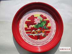 Чашка 80年代老搪瓷盘红玫瑰牌 怀旧老搪瓷盘 二手 老托盘 老茶盘