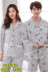 Mẹ và cha cặp vợ chồng mặc đồ ngủ mùa hè trung niên đồ ngủ dài tay bông điều hòa không khí phù hợp với nam giới và phụ nữ nhà dịch vụ Cặp đôi