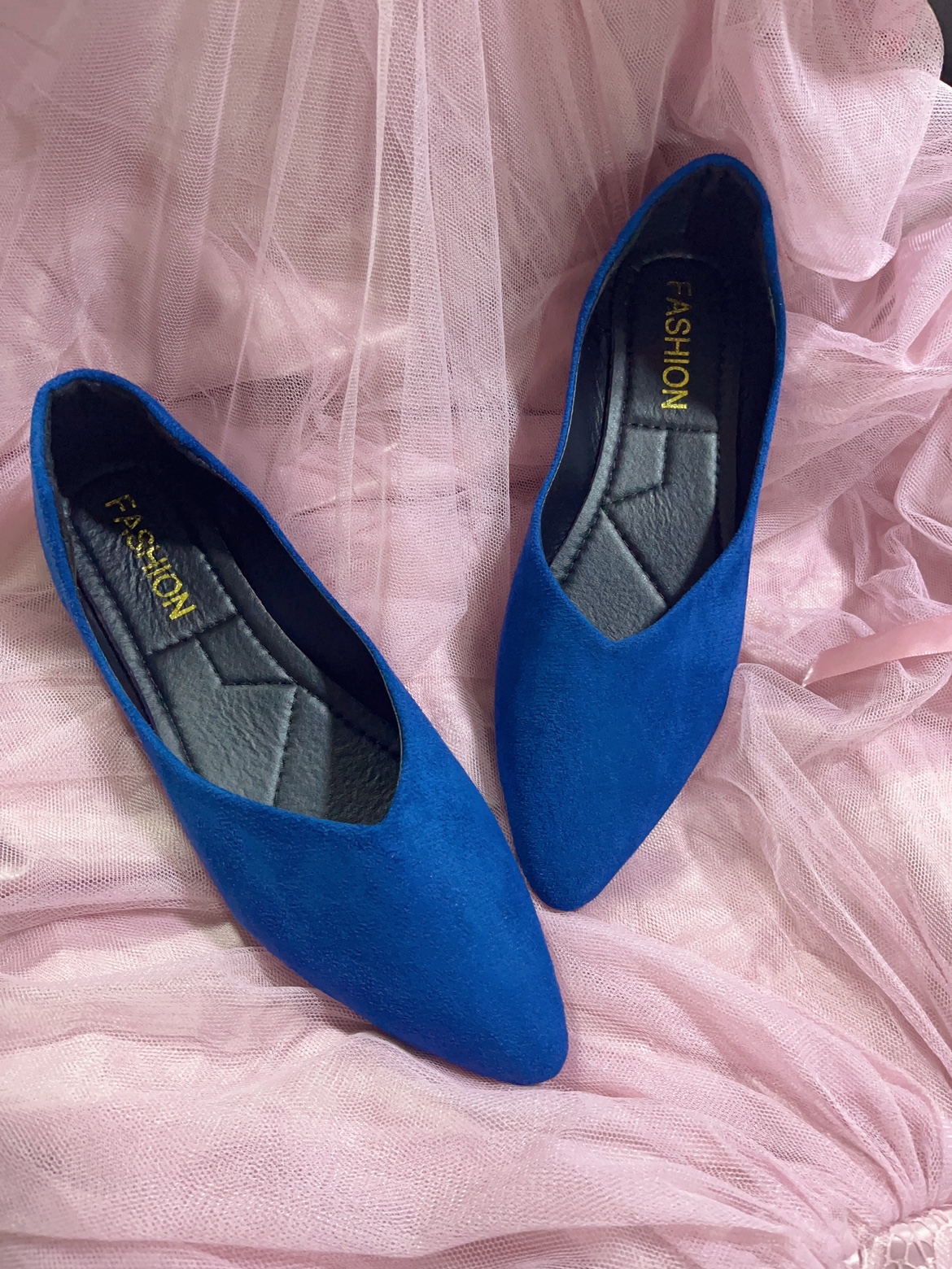 plus size V-toe pointed flat shoes