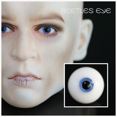taobao agent [Beetles] BJD dollless, low-arc, small iris, glass eyeball dark blue XD-02