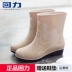Kéo trở lại mùa xuân và mùa hè mưa khởi động nữ Hàn Quốc dành cho người lớn mưa khởi động phụ nữ cao su giày trong ống nước khởi động không thấm nước giày ngắn ống chống trượt giày