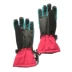Hoa hồng đỏ tím Màu hải quân phù hợp với găng tay trượt tuyết nữ cưỡi chống nước ấm mới tuyết dày mềm - Găng tay