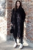 18 mùa thu và mùa đông Hàn Quốc phiên bản mới của cổ áo lỏng lẻo trong phần dài của áo len đơn ngực 茧 loại túi hip áo len nữ áo khoác jean nữ Trung bình và dài Coat