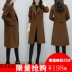 Len áo khoác nữ phần dài 2017 mùa thu và mùa đông phụ nữ mới của Hàn Quốc phiên bản của kích thước lớn dày caramel màu áo len áo khoác đẹp Trung bình và dài Coat