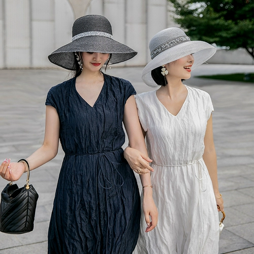 Глобальная пыльца с солнечной шляпой Большой карнизы на пляжной шляпе