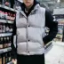 Áo vest nam cotton mùa thu đông phiên bản Hàn Quốc của áo khoác không tay nam và nữ dày cổ áo vest cotton rộng quần jean nam Áo khoác đôi