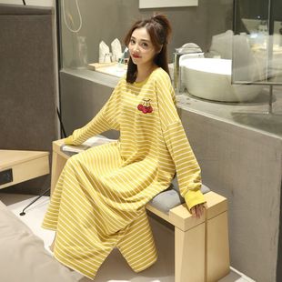 春秋季新款睡衣女长袖甜美韩版可爱开衫