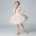 Trẻ em váy công chúa váy cô gái phồng sợi sinh nhật cô gái catwalk phong cách phương tây hoa cô gái piano trang phục màu hồng - Váy trẻ em