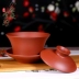 Chảo chính hãng cát tím ba bát chăm sóc Dahongpao Zhu Nijing Chén trà lớn Bộ ấm trà Kung Fu - Trà sứ bình pha trà Trà sứ