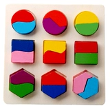 Деревянная геометрическая познавательная интеллектуальная игрушка, цветовое восприятие, раннее развитие