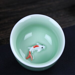 新品茶具套装功夫茶杯中鱼整套