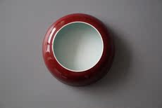 Полоскательница для кистей 【瓷器口】全手工祭红釉笔洗 水盂 文房精品