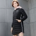 Saiqi phiên bản dài của áo khoác cotton nữ mùa thu đông mới Slim cổ áo ấm áp cotton phù hợp với thời trang áo khoác nữ - Quần áo độn bông thể thao Quần áo độn bông thể thao