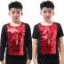 Nam trang phục sân khấu ca sĩ chủ trẻ em trang phục điệp khúc đen sequined vest T-Shirt boy trang phục Trang phục