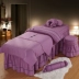 Mới bông vẻ đẹp giường bao gồm bốn bộ nút đơn giản retro phong cách cơ thể massage giường bao gồm bốn bộ màu xám tùy chỉnh ga trải giường spa Trang bị tấm