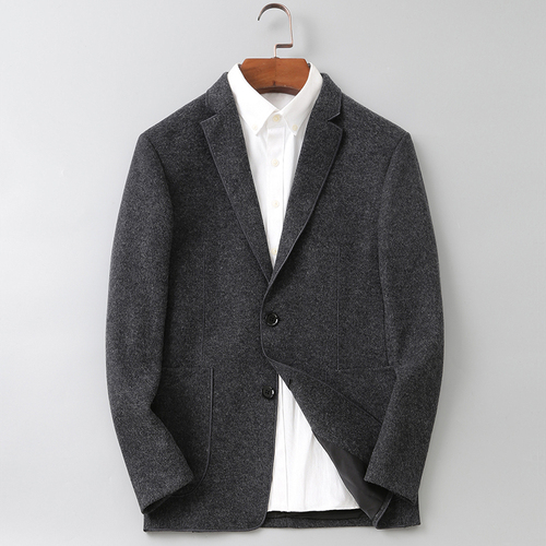 100%羊毛！衫国演衣 秋冬男士修身羊毛呢西服休闲外套