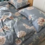 In bông twill bông denim 1,5 1,8 m đôi bộ duy nhất của bộ đồ giường bông chăn đơn giản - Khăn trải giường bộ drap giường 1m6
