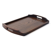 Tùy chỉnh 
            kiểu Nhật Bản khay gỗ hình chữ nhật khay trà cốc nước khay hộ gia đình đĩa gỗ đĩa ăn tối đĩa phục vụ có tay cầm retro