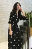 Polka-dot V-cổ váy khí hoang dã nhỏ tươi eo lỏng mỏng retro chic gió với váy dài thủy triều Váy dài