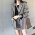 2018 Hàn Quốc nữ mùa thu mới chic gió retro Người Anh kẻ sọc phù hợp với áo khoác váy ngắn thời trang tính khí phù hợp với quần áo bộ thu đông nữ đẹp Bộ đồ