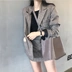 2018 Hàn Quốc nữ mùa thu mới chic gió retro Người Anh kẻ sọc phù hợp với áo khoác váy ngắn thời trang tính khí phù hợp với bộ đồ Bộ đồ