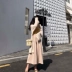 2018 mới của Hàn Quốc phiên bản của chic cao eo Pháp lười biếng thoải mái lười biếng quần chân rộng + ống top + cardigan phù hợp với nữ mùa hè Bộ đồ