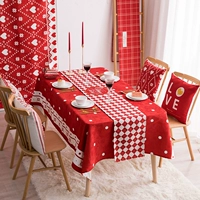 Праздничнная красная прямоугольная водонепроницаемая ткань, настольный коврик, журнальный столик, популярно в интернете, защита от ожогов