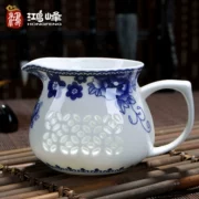 Gốm cốc công bằng lớn trà trắng sứ trắng sứ Jingdezhen xanh và trắng bộ trà Kung Fu phù hợp với rỗng công cộng tách trà - Trà sứ