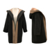Syler colorblock coat thiết kế ban đầu vintage cảm xúc cũ 18 năm mùa thu áo dài trùm đầu cô gái áo khoác nữ form rộng Trung bình và dài Coat