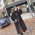2017 mới của Hàn Quốc phiên bản của nhung giả len áo của phụ nữ mùa đông Hàn Quốc phần dài của nhung nước len áo triều áo khoác nữ dáng suông Áo khoác dài