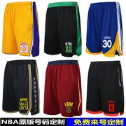 Quần bóng rổ NBA quần short thể thao nam Kobe Owen tập thể dục chạy quần lỏng nhanh khô trên đầu gối năm quần - Quần thể thao