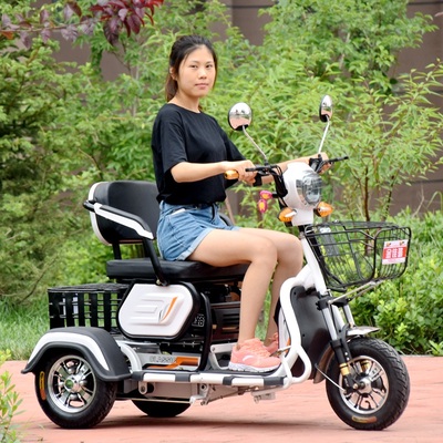 電動三輪車家用老人接送孩子新款電動成人車女性迷你型老年電瓶車