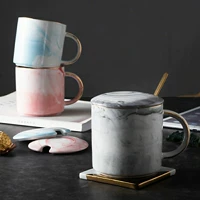 Мраморная чашка, скандинавская кофейная глина подходит для мужчин и женщин для влюбленных со стаканом