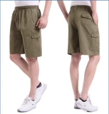 Летние штаны, хлопковые пляжные шорты для отдыха, для мужчины среднего возраста, большой размер