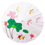 Бланк бумажный зонтик DIY рисовать ручную картину масляная бумага зонтик материал детского сада детский