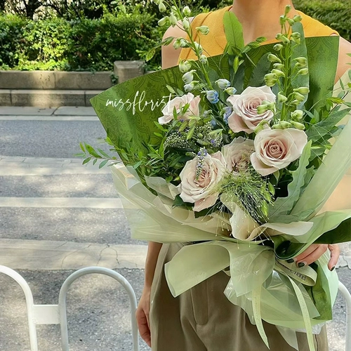 Big Brand G Family Retro Paper Big Brand Paper чернила зеленый цветочный букет Упаковка бумага цветочный художник подарок бумага цветочная бумага