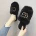 Bên ngoài mang dép len nữ mùa đông nữ 2018 Giày nữ mới hoang dã Học sinh Hàn Quốc đi giày lười Muller những mẫu dép nữ đẹp Dép