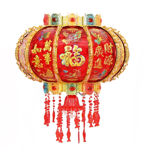 2024 Новый семидушной ротационный конной ламп светодиодный электрический балкон, чтобы переместить фестиваль «Весенний фестиваль Новые дверные фонари»