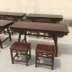 Gỗ thư pháp bàn sơn và bàn thư pháp học đồ nội thất thiết lập kết hợp bàn bàn ghế kết hợp Trung Quốc trường hợp hội họa - Nội thất giảng dạy tại trường