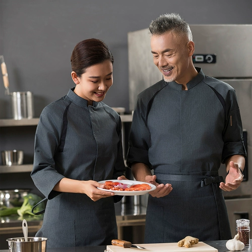 Высокая рабочая одежда с высоким уровнем питания мужская одежда с длинной осенней и зимней отель Cafeteri